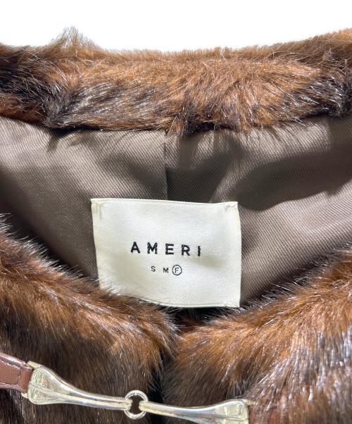 Ameri（アメリ）Ameri (アメリ) フェイクファーコート01920720930 ブラウン サイズ:Fの古着・服飾アイテム