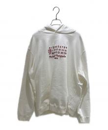 Maison Margiela（メゾンマルジェラ）の古着「ロゴ刺繍パーカー」｜ホワイト