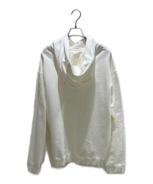 Maison Margiela（メゾンマルジェラ）Maison Margiela (メゾンマルジェラ) ロゴ刺繍パーカー ホワイト サイズ:48の古着・服飾アイテム