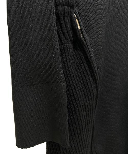 sacai（サカイ）sacai (サカイ) 変形ニットワンピース ブラック サイズ:2の古着・服飾アイテム