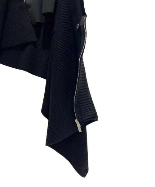 sacai（サカイ）sacai (サカイ) 変形ニットワンピース ブラック サイズ:2の古着・服飾アイテム