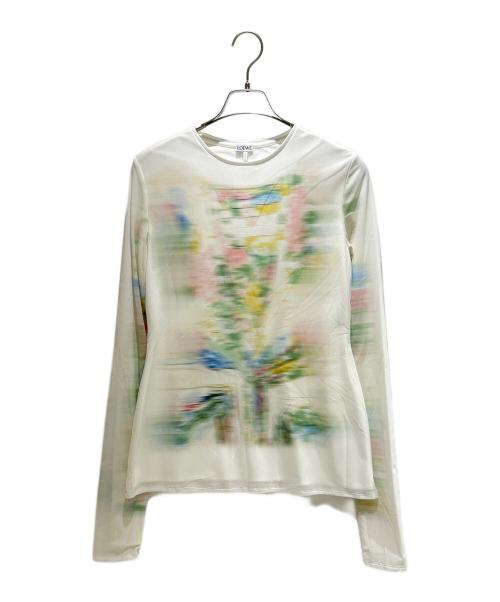 LOEWE（ロエベ）LOEWE (ロエベ) LOEWE Long Sleeve Top 'White/Multi' ロングスリーブカットソー マルチカラー サイズ:Lの古着・服飾アイテム