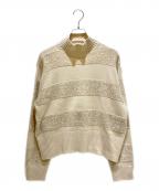 BRUNELLO CUCINELLIブルネロクチネリ）の古着「スパンコールタートルネックニット M16702104」｜ベージュ