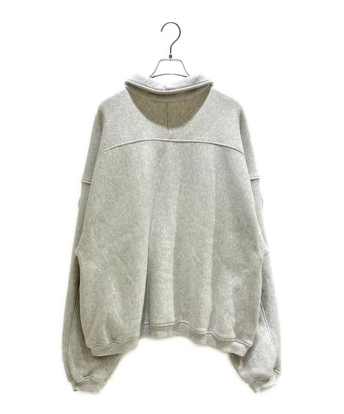 ALEXANDER WANG（アレキサンダー・ワン）ALEXANDER WANG (アレキサンダー・ワン) HALF ZIP SWEATSHIRT WITH NY PUFF GRAPHIC　UCC1231600 ライトグレー サイズ:Mの古着・服飾アイテム