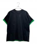 BOTTEGA VENETAボッテガベネタ）の古着「2トーンクルーネックTシャツ」｜ブラック