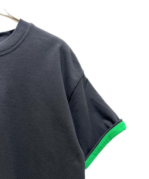BOTTEGA VENETA（ボッテガベネタ）BOTTEGA VENETA (ボッテガベネタ) 2トーンクルーネックTシャツ ブラック サイズ:Sの古着・服飾アイテム