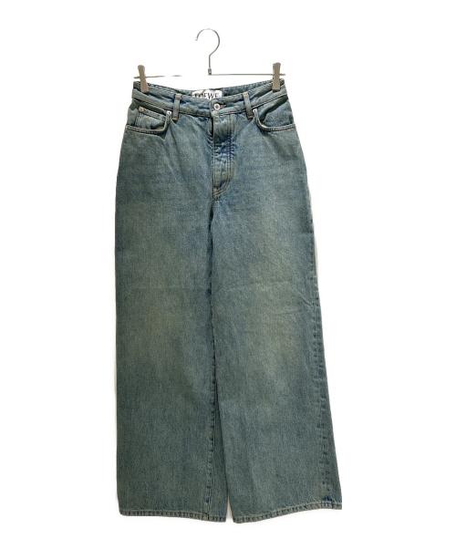 LOEWE（ロエベ）LOEWE (ロエベ) ハイウエスト ワイドパンツ インディゴ サイズ:38の古着・服飾アイテム