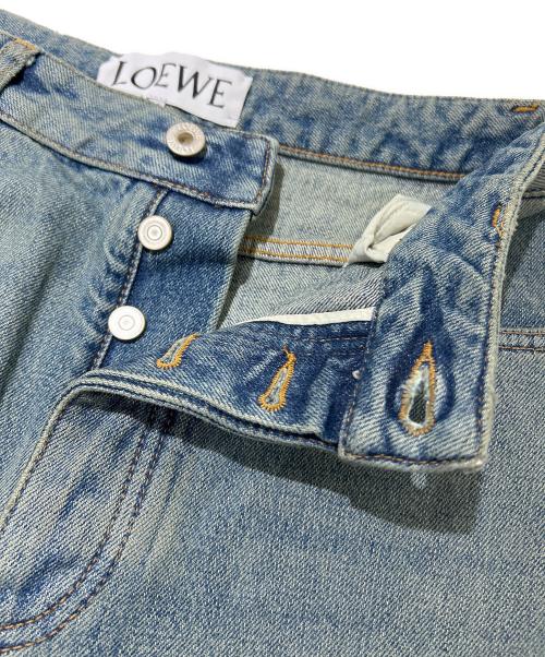 LOEWE（ロエベ）LOEWE (ロエベ) ハイウエスト ワイドパンツ インディゴ サイズ:38の古着・服飾アイテム
