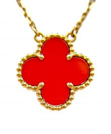 VAN CLEEF & ARPELS（ヴァンクリーフ＆アーペル）の古着「Vintage Alhambra Pendant Carnelian ヴィンテージ アルハンブラ ペンダント カーネリアン VCARD38500」