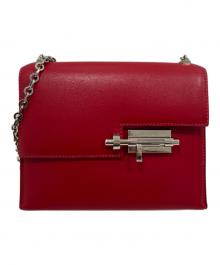 HERMES（エルメス）の古着「Verrou Chain mini ヴェルー チェーン ミニ/レッド系/ヴォータデラクト/シルバー金具/C刻印:2018年製」｜レッド