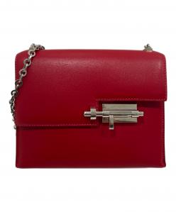 HERMES（エルメス）の古着「Verrou Chain mini ヴェルー チェーン ミニ/レッド系/ヴォータデラクト/シルバー金具/C刻印:2018年製」