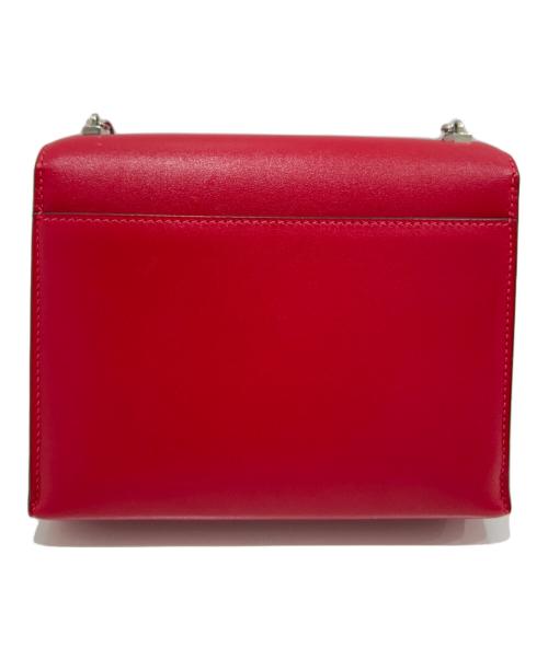 HERMES（エルメス）HERMES (エルメス) Verrou Chain mini ヴェルー チェーン ミニ/レッド系/ヴォータデラクト/シルバー金具/C刻印:2018年製 レッド サイズ:ミニ/miniの古着・服飾アイテム