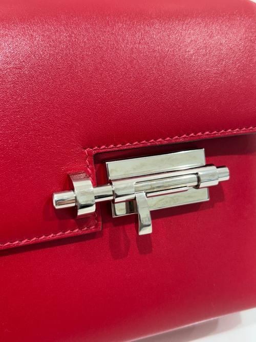 HERMES（エルメス）HERMES (エルメス) Verrou Chain mini ヴェルー チェーン ミニ/レッド系/ヴォータデラクト/シルバー金具/C刻印:2018年製 レッド サイズ:ミニ/miniの古着・服飾アイテム