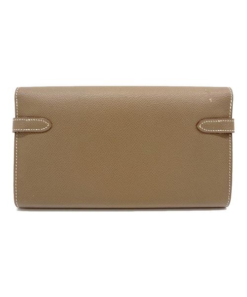 HERMES（エルメス）HERMES (エルメス) ケリーウォレット/Kelly Wallet エトゥープ×シルバー金具の古着・服飾アイテム
