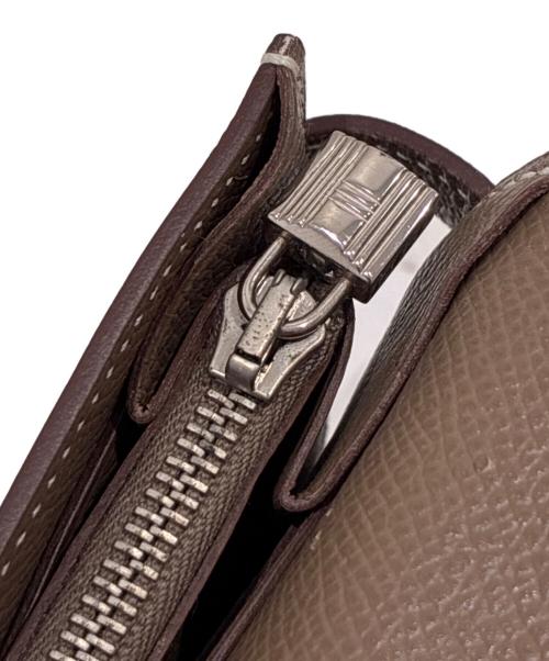HERMES（エルメス）HERMES (エルメス) ケリーウォレット/Kelly Wallet エトゥープ×シルバー金具の古着・服飾アイテム