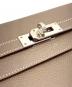 中古・古着 HERMES (エルメス) ケリーウォレット/Kelly Wallet エトゥープ×シルバー金具：200000円
