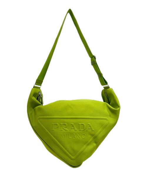 PRADA（プラダ）PRADA (プラダ) トライアングル キャンバス ショルダーバッグ 2VY007 010 F0613の古着・服飾アイテム