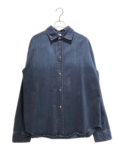 LOEWE（ロエベ）LOEWE (ロエベ) ANAGRAM OVERSHIRT H526Y1DW13 インディゴ サイズ:48の古着・服飾アイテム