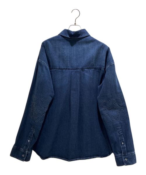 LOEWE（ロエベ）LOEWE (ロエベ) ANAGRAM OVERSHIRT H526Y1DW13 インディゴ サイズ:48の古着・服飾アイテム