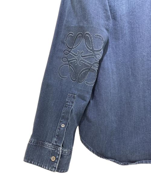 LOEWE（ロエベ）LOEWE (ロエベ) ANAGRAM OVERSHIRT H526Y1DW13 インディゴ サイズ:48の古着・服飾アイテム