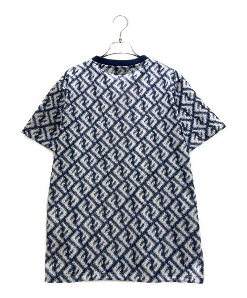 FENDI（フェンディ）FENDI (フェンディ) テクニカルメッシュカットソー/FAF682 AN66/ ブルー×ホワイト サイズ:XLの古着・服飾アイテム