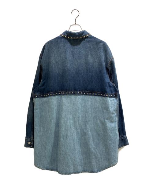 VALENTINO（ヴァレンティノ）VALENTINO (ヴァレンティノ) スタッズデニムシャツ 2V3DB01Z91W インディゴ×ブルー サイズ:50の古着・服飾アイテム