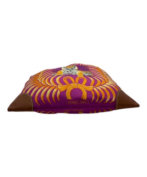 HERMES（エルメス）HERMES (エルメス) シルキーシティPM/Silky city/王者の虎/TIGER ROYAL パープル×レザー サイズ:PMの古着・服飾アイテム