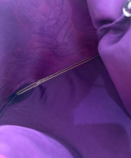 HERMES（エルメス）HERMES (エルメス) シルキーシティPM/Silky city/王者の虎/TIGER ROYAL パープル×レザー サイズ:PMの古着・服飾アイテム