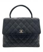 CHANELシャネル）の古着「トップハンドルハンドバッグ」｜ブラック
