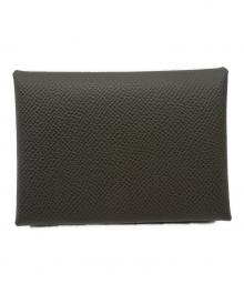 HERMES（エルメス）の古着「Calvi Duo Card Case Etain カルヴィ デュオ /ヴォーエプソン/エタン/K刻印：2025年製」｜エタン