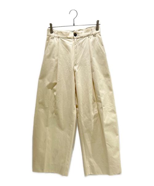 STUDIO NICHOLSON（スタジオ ニコルソン）STUDIO NICHOLSON (スタジオ ニコルソン) Deep Pleat Volume Pant SNM-351 アイボリー サイズ:XSの古着・服飾アイテム