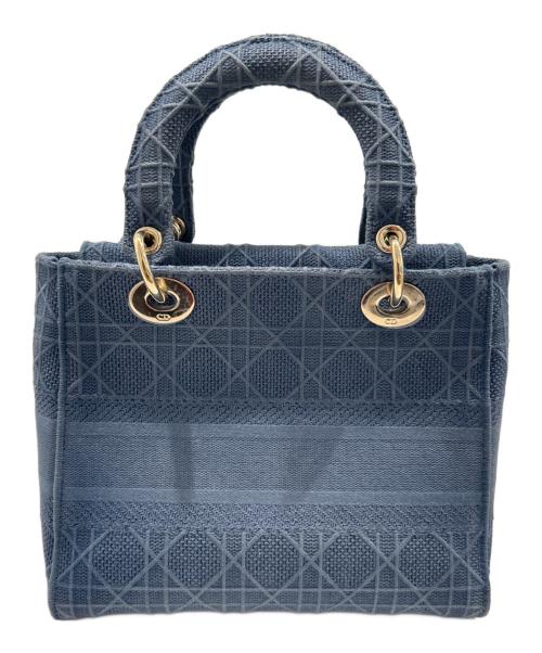 Christian Dior（クリスチャン ディオール）Christian Dior (クリスチャン ディオール) Lady Dior レディディオール D-LITE ミディアムバッグ ブルー サイズ:ミディアムの古着・服飾アイテム