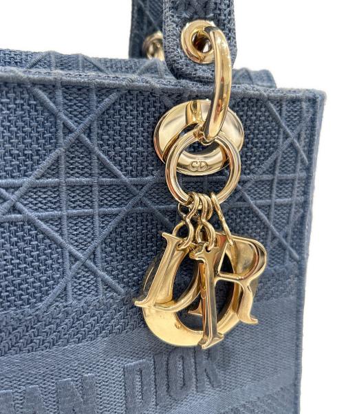 Christian Dior（クリスチャン ディオール）Christian Dior (クリスチャン ディオール) Lady Dior レディディオール D-LITE ミディアムバッグ ブルー サイズ:ミディアムの古着・服飾アイテム