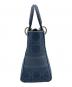 中古・古着 Christian Dior (クリスチャン ディオール) Lady Dior レディディオール D-LITE ミディアムバッグ ブルー サイズ:ミディアム：260000円