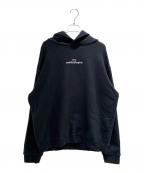 Maison Margielaメゾンマルジェラ）の古着「反転ロゴ刺繍プルオーバーフーディ FN-MN-SHIR000850」｜ブラック