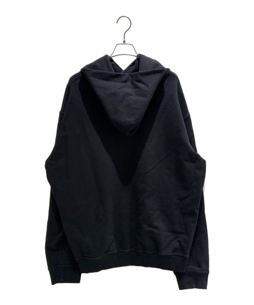 Maison Margiela（メゾンマルジェラ）Maison Margiela (メゾンマルジェラ) 反転ロゴ刺繍プルオーバーフーディ FN-MN-SHIR000850 ブラック サイズ:48の古着・服飾アイテム