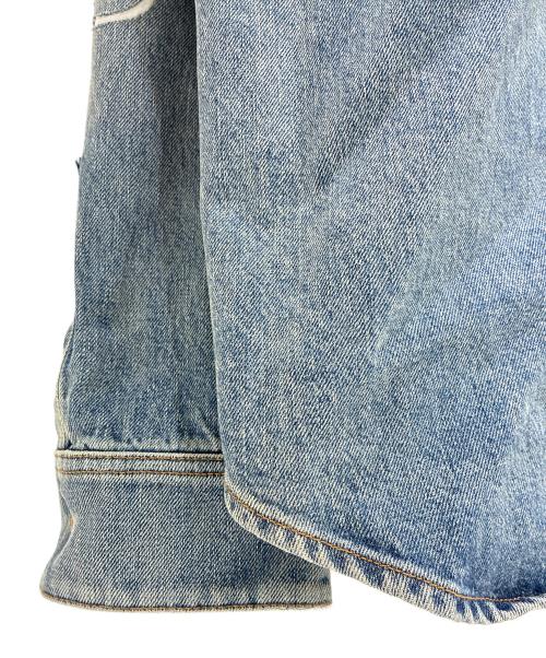LOEWE（ロエベ）LOEWE (ロエベ) ANAGRAM OVERSHIRT H526Y1DW13 インディゴ サイズ:48の古着・服飾アイテム