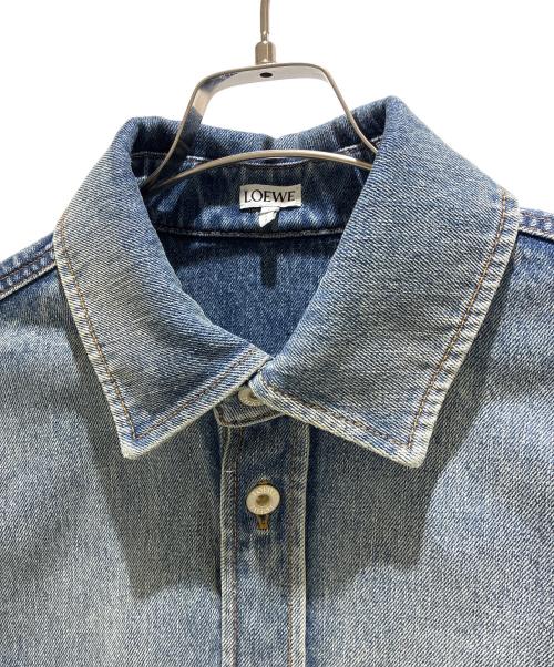 LOEWE（ロエベ）LOEWE (ロエベ) ANAGRAM OVERSHIRT H526Y1DW13 インディゴ サイズ:48の古着・服飾アイテム