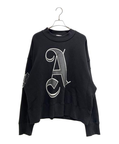 MONCLER（モンクレール）MONCLER (モンクレール) Palm Angels (パーム エンジェルス) グリッター ラメ PA ロゴスタンドネックスウェットH209L8G00006 M2513 ブラック サイズ:Lの古着・服飾アイテム