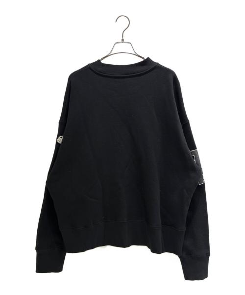 MONCLER（モンクレール）MONCLER (モンクレール) Palm Angels (パーム エンジェルス) グリッター ラメ PA ロゴスタンドネックスウェットH209L8G00006 M2513 ブラック サイズ:Lの古着・服飾アイテム