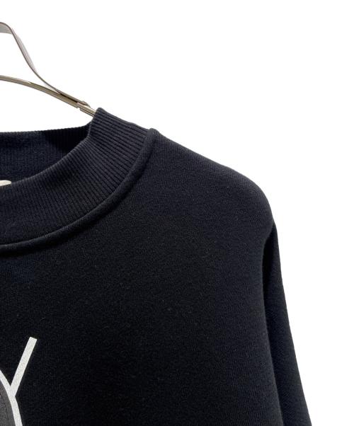 MONCLER（モンクレール）MONCLER (モンクレール) Palm Angels (パーム エンジェルス) グリッター ラメ PA ロゴスタンドネックスウェットH209L8G00006 M2513 ブラック サイズ:Lの古着・服飾アイテム