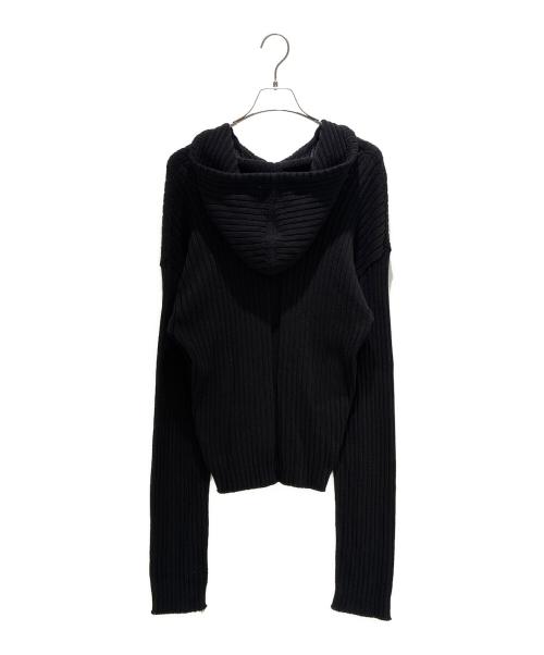 RICK OWENS（リックオウエンス）RICK OWENS (リックオウエンス) ZIPPED HOODIEジップパーカー RU01E5614-KEC ブラック サイズ:Mの古着・服飾アイテム