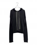 RICK OWENSリックオウエンス）の古着「ZIPPED HOODIEジップパーカー RU01E5614-KEC」｜ブラック