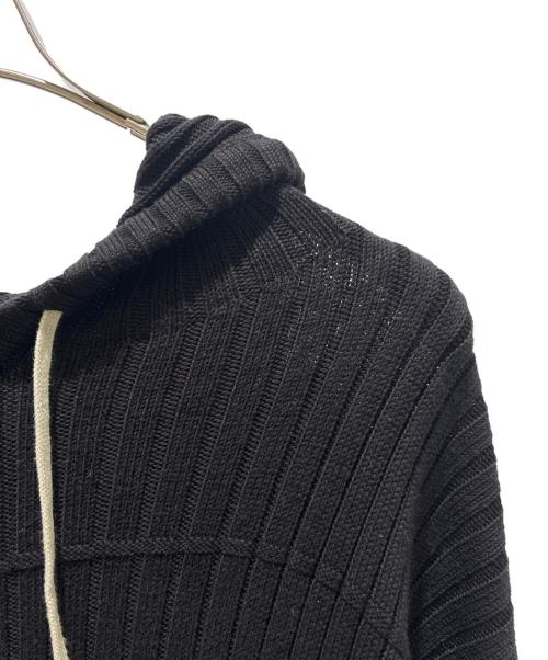 RICK OWENS（リックオウエンス）RICK OWENS (リックオウエンス) ZIPPED HOODIEジップパーカー RU01E5614-KEC ブラック サイズ:Mの古着・服飾アイテム