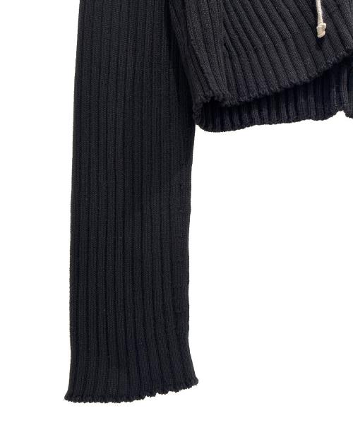 RICK OWENS（リックオウエンス）RICK OWENS (リックオウエンス) ZIPPED HOODIEジップパーカー RU01E5614-KEC ブラック サイズ:Mの古着・服飾アイテム