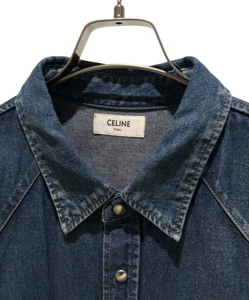 CELINE（セリーヌ）CELINE (セリーヌ) ウエスタンデニムシャツ インディゴ サイズ:XXLの古着・服飾アイテム
