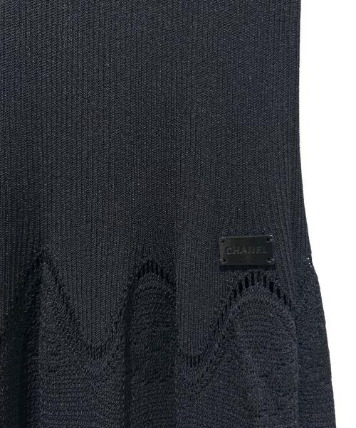 CHANEL（シャネル）CHANEL (シャネル) レーヨンニットマキシワンピース ブラック サイズ:38の古着・服飾アイテム