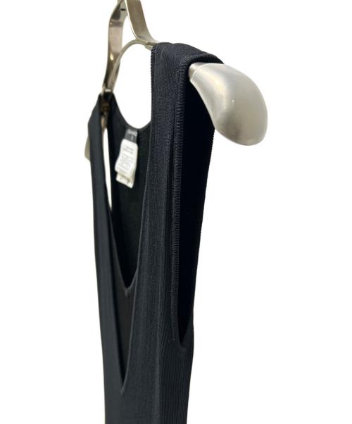 CHANEL（シャネル）CHANEL (シャネル) レーヨンニットマキシワンピース ブラック サイズ:38の古着・服飾アイテム