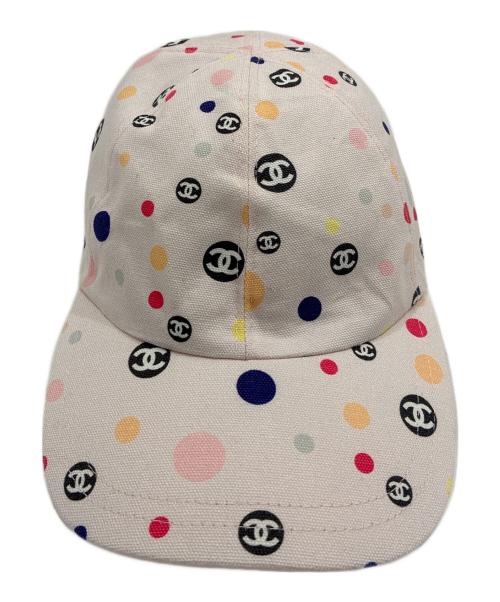 CHANEL（シャネル）CHANEL (シャネル) ココマークドットキャップ ライトピンク サイズ:FREEの古着・服飾アイテム