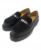 HERMESエルメス）の古着「モカシン 《アイコン》ローファー」｜ブラック